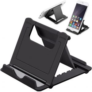2 Pi&egrave;ces Support De T&eacute;l&eacute;phone Portable Portable Support De T&eacute;l&eacute;phone Portable Multi - Angle R&eacute;glable Compatible Iphone, Huawei Galaxy Tablette De T&eacute;l&eacute;phone Avec &Eacute;cran De 4-7,9 Pouces (Noir) - Neuf