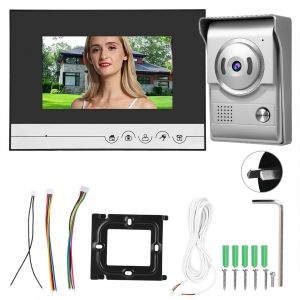 Systeme d'interphone video haute definition 7 pouces, camera de porte d'acces intelligente, prise 110-240 VAU - Neuf