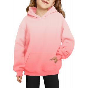 Slep-Fille Sweats À Capuche En Polaire Enfant Pull Oversize Douce Confortable Chaude Hiver Avec Poche Hoodie Pour Filles 6-15 Ans - Neuf