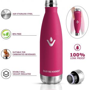 Gourde Isotherme 750ml, &Eacute;tanche, Gourde M&eacute;tal Sans Bpa, Bouteille D'eau Double Paroi,, Bouteille Isotherme En Acier Inoxydable, Gourde Inox Pour Sport, Gym, &Eacute;cole, Bureau, Randonn&eacute;e - Neuf