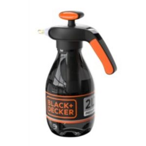 BLACK+DECKER Pulverisateur 2L - Vaporisateur Eau avec Pompe Manuelle - Pulverisateur de Jardin avec Buse R&eacute;glable - Vaporisateur Plante pour Jardin et Nettoyage - Noir Orange - Neuf