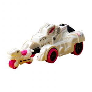 6 Racing Car Toy Crashproof Realistic Dino Toy Vehicle for Preschool Children-Blanc - Neuf