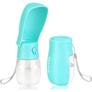 Kalanka-300ml Bouteille D'eau Pour Chien Chat, Distributeur D'eau Portable Gourde Avec Bouton Lock Et Filtre À Charbon Actif Convient Pour Le Camping Le Randonnée - Neuf
