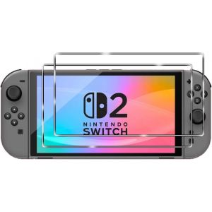 Verre Tremp&iquest;&iquest; pour Nintendo Switch 2, 2 Pi&iquest;&iquest;ces Film Protection &iquest;&iquest;cran, 9H Duret&iquest;&iquest;, HD, Anti-Rayures, sans Bulles, Facile &iquest;&iquest; Installer - Neuf