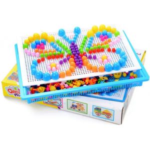 MDY-Jeu d'emboîtement Mosaïque Jouets Educatifs pour Enfants DIY Jouets Créatifs Puzzle Colorée Garçons Filles Mosaïque à Emboîter 295 pièces Briques Jeu de Construction Cadeau Anniversaire(295pcs*2) - Neuf