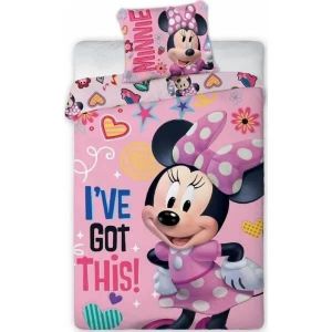 Parure De Couette - Homerokk - Minnie Disney - 140x200 Cm - Drap Housse 90x190 - Rose Pale - Neuf
