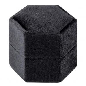 Boîte À Bagues En Velours Hexagonal Magnifique Présentoir À Double Anneau Vintage Pour Les Fiançailles, Mariage, Cerem Niuniu - Neuf