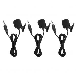 Lot de 3 microphones compacts professionnels 04a, mini-microphones a vis de 3,5 mm, avec clip de fixation pour collier de revers et amplificateur - Neuf