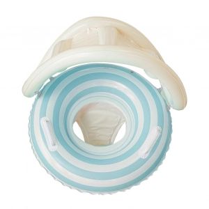 B&eacute;b&eacute; Anneau De Natation, Avec Pare-Soleil, De Natation Gonflable De L'aide Pour Les Tout-Petits (Bleu) - Neuf