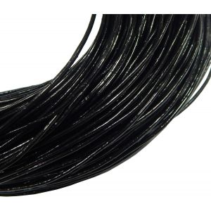 Kal-Bracelet En Cuir Véritable 2 Mm Noir 10 M - Neuf
