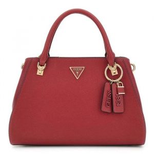 GUESS Sac &agrave; main rouge fonc&eacute; pour femme - Noelle II Luxury Satchel Garnet 326356 - Neuf