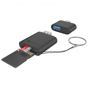 ICY BOX Lecteur de cartes 2 en 1 via interface USB Type-A & USB Type-C - Neuf