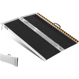 VornixorSarlshopRampe pour fauteuil roulant, capacit&eacute; 363 kg, rampe de seuil pliante portative en aluminium antid&eacute;rapant 91,44 cm pour scooter, personnes handicap&eacute;s, marches, maison, escaliers, porte - Neuf