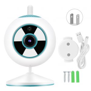 Mini camera de surveillance IP WiFi 1080p, vision nocturne couleur, pour interieur et maison, compatible Onvif 100-240 V - Neuf