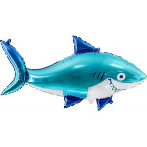 Ballon gonflable en forme de requin-Taille XXL-Décoration d'anniversaire d'enfant-Fête à thème-Monde sous-marin-Pirates et mers - Neuf
