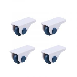Jeu de 4 Bleu Collant Poulies Boîte de Rangement Boîte de Rangement des Accessoires Roller Bin la Poulie de la Boîte de Rangement Roues - Neuf