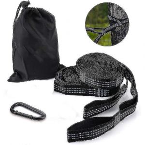 1 paire de hamac Attache Set Sangles Suspendues Sangles D'arbre Avec 14 Boucles 280cm * 2.5cm Max 500kg Pour Camping Randonnée Pique-Voyage en plein air - Neuf