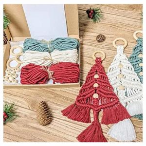 Arbre De No&euml;l Kit De Bricolage Pampille Fait &Agrave; La Main Kit D'arbre De No&euml;l Tiss&eacute; Kit Arbre De No&euml;l Ornement Pendentif Arbre De No&euml;l Tiss&eacute; &Agrave; La Main - Neuf
