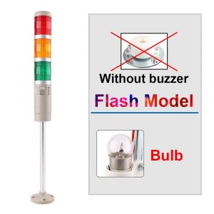 DC 12 V 24 V 110 V 220 V tour industrielle Signal d'avertissement Flash lumière LGP-505 indicateur lampe constante LED avec couleurs de sonnerie - Type Flash light 3-DC 24V - Neuf