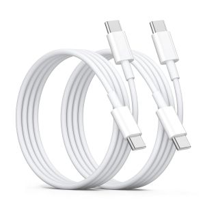 Eryi-Câble Usb C Vers Usb C Charge Rapide, [2m/Lot De 2] 60w Câble Usb Type C,Usbc Chargeur Câble Compatible Avec Iphone 16 15 Samsung Galaxy S24 S23 Pixel Ipad Macbook Pro/Air - Neuf