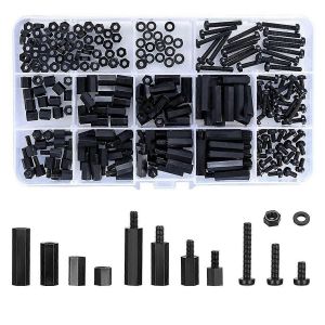 260 pcs M3 mâle femelle entretoise hexagonale en nylon entretoises vis écrous,entretoise de pilier fileté hexagonale en nylon - bl - Neuf
