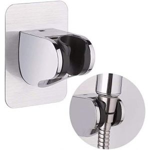 Support de Douche 1Pcs Ventouse Pommeau de Douche R&eacute;glable 3M Autocollant Imperm&eacute;able Sans Per&ccedil;age Accessoires de Salle de Bain en M&eacute;tal Chrome Old - Neuf