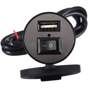 JGD-Chargeur USB Moto ur De T&eacute;l&eacute;phone Portable &eacute;tanche pour Motocyclette Pr d'alimentation USB pour Usage Ext&eacute;rieur Accessoire Pratique pour Vos ures &agrave; Moto - Neuf