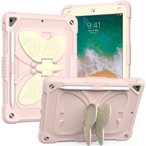 Butterfly Pattern d'Épaisseur résistant aux Chocs housse de Protection pour iPad de 10,2 pouces (Rose, à l'Exclusion de l'iPad), 9ème Génération de Cas de Protection, la 8ème Génération - Neuf