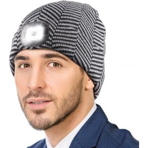 Bonnet Unisexe À 4 Led - Rechargeable Par Usb - Super Lumineux - Mains Libres - Pour La Course À Pied, La Randonnée - Cadeau Pour Papa, Homme Et Femme - Neuf