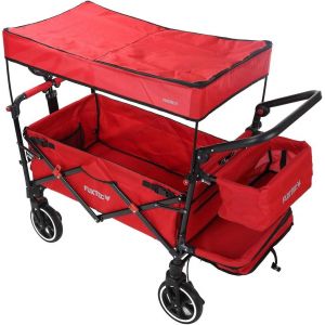 Chariot Premium Cruiser Noir, L'original, Chariot De Jardin Pliable Pour Enfants, Transport, Plage, Ville, Forêt, À Tirer Ou À Pousser, Capacité De Charge 75 Kg - Neuf