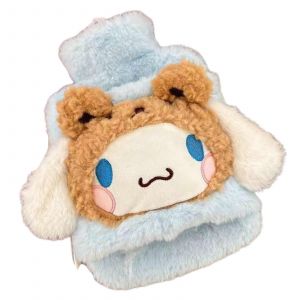 Peluche Mignonne Eau Chaude Sac, Bleu, Cartoon Bouteille D'eau Chaude Avec Housse Polaire, Kawaii Conception De Main De Pieds Chauds Et De Soulagement De La Douleur - Neuf