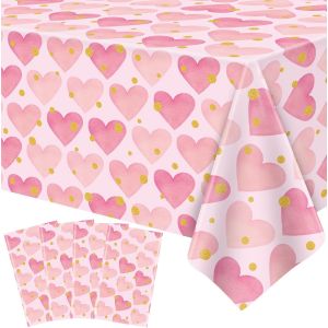 Ulteronixshop-Lot De 4 Sets De Table Pour La Saint-Valentin - Rouge - Amour - C?ur - Nappe Imperm&eacute;able Pour D&eacute;coration De Mariage - Fournitures De Saint-Valentin - Neuf