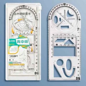 Ensemble De R&egrave;gles Multifonctions,Rapporteur De G&eacute;om&eacute;trie,R&egrave;gle De Spirographe Pour &Eacute;tudiants,Outils De Dessin De Math&eacute;matiques - Type Advanced - Neuf