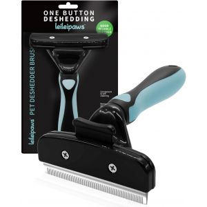 Jgd-Brosse Pour Chien Et Chat - Brosse &Agrave; Sous-Poil & Outil De Deshedding Pour Poils Courts Et Longs - Brosse De Toilettage Autonettoyante Contre Les Poils Morts Et Le Sous-Poil - Poign&eacute;e - Neuf