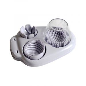 Coupe-?ufs Pour ?ufs Durs - 3 Modes De Coupe, Coupe-?ufs Pratique Et Robuste En Acier Inoxydable - Coupe-?ufs De Cuisine Pour Fraises, Champignons, Raisins, Tomates Cerises - Neuf