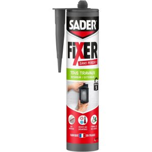 Sans Percer Tous Travaux Intérieur/Extérieur Blanc Mastic Colle Hybride,Collage Puissant,Tous Matériaux,Peut se Peindre,Cartouche 420g - Neuf
