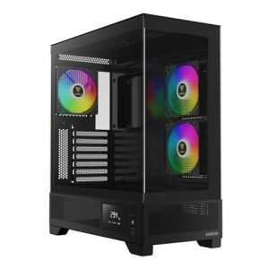 Boitier PC Moyen Tour ATX Gamdias Atlas M1 RGB avec panneaux vitrés - Noir - Neuf