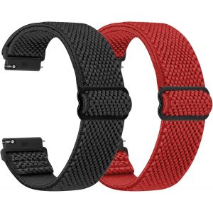 Bracelets De Montre Élastiques 16 Mm 18 Mm-Bracelet Avec Fermeture Rapide-En Nylon Extensible-Bracelet De Rechange Respirant Pour Homme Et Femme.[U1844] - Neuf