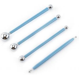 KAL-Pcs Outil De Fondant De Boule En Métal, Ensemble D'Outils De Modélisation De Boule En Acier Inoxydable, Outil De Fondant De Boule En Métal De Décoration De Gâteau Pour - Neuf