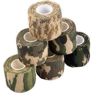 Lot De 6 Bande De Camouflage Pour Chasse Camping Réutilisable Ruban Camouflage Auto-Adhésif - Neuf