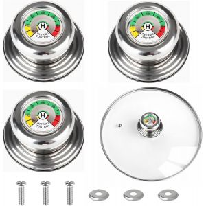 Jexnovashop-3 Pi&egrave;ces Poign&eacute;es De Couvercle De Casserole Avec Thermom&egrave;tre Poign&eacute;e De Rechange Universelle Anti-Br&ucirc;lure Remplacement Pratique Et Facile Compatibles Avec Casseroles Et Po&ecirc;les Amc - Neuf