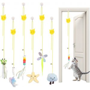 Letnerny-Lot De 6 Jouets Interactifs Pour Chat - Cadre De Porte Suspendu - Jouet Interactif Pour Chat - Neuf