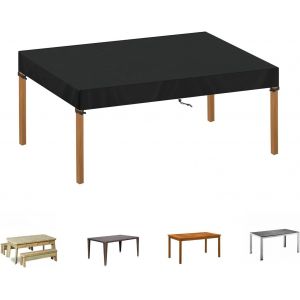 Housse De Plateau De Table Housse Protection Table De Jardin Exterieur Housse De Protection Salon De Jardin Imperméable Tissu Oxford 420d Coupe-Vent Protection Meuble Extérieur 130x70x15cm - Neuf