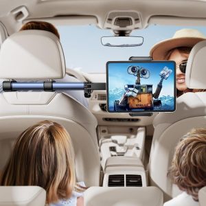 Support Tablette Voiture appuie-t&ecirc;te &iquest; Bras Long 46cm, 3-en-1 pour iPad, Switch, Smartphones 4,7&iquest;16,1"", id&eacute;al Enfant & Voyage - Neuf