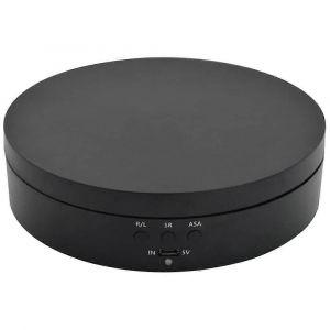 Pr&eacute;sentoir De Plateau Tournant Rechargeable Noir, Vitesse / Angle De Rotation &Agrave; 360 Degr&eacute;s R&eacute;glable Pour Photogra - Neuf