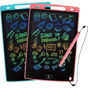 CHECARZHN--NO1-Tablette Dessin Enfant 2 Pièces 8.5 Pouces,Tablette D'Écriture Lcd Pour 3-10 Ans Enfants Ardo Magique,Jouet Educatif De Filles Et Garcons, Cadeaux D'Anniversaire Noël - Neuf