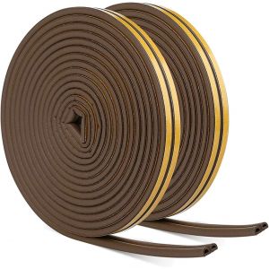 Bande de Joint,Auto-adhésif Joint d'étanchéité de porte,4 joints pour Fenêtre Anti-intempéries,Rouleau Insonorisation (20m Marron) - Neuf