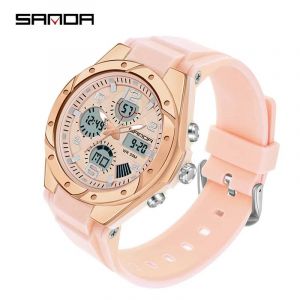 Top Marque Nouvelle Dame De Luxe Ms Led Montre De Sport Num&eacute;rique Loisirs Mode Montre &Agrave; Quartz Femmes Fille Militaire 50 M Montre &Eacute;tanche Pink - Neuf