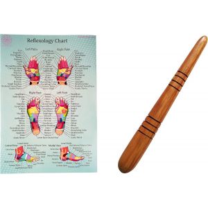 Ensembles D'outils De Massage Avec Tableau Pour Professionnels, Massage Des Pieds Et Des Mains, Bâton En Bois, Réflexologie (Set A) - Neuf