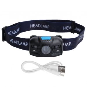 Hjlian Lampe Frontale De Peche A Led Rechargeable Par Usb, Etanche Et A Detection De Doigt - Neuf